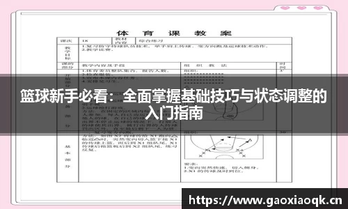 篮球新手必看：全面掌握基础技巧与状态调整的入门指南